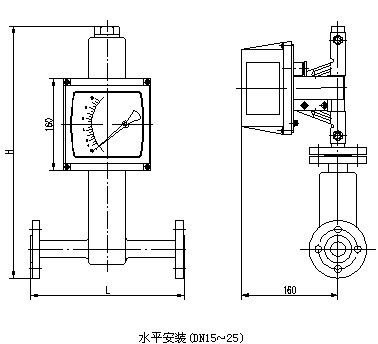 液氨金屬浮子流量計(jì)外形尺寸圖五